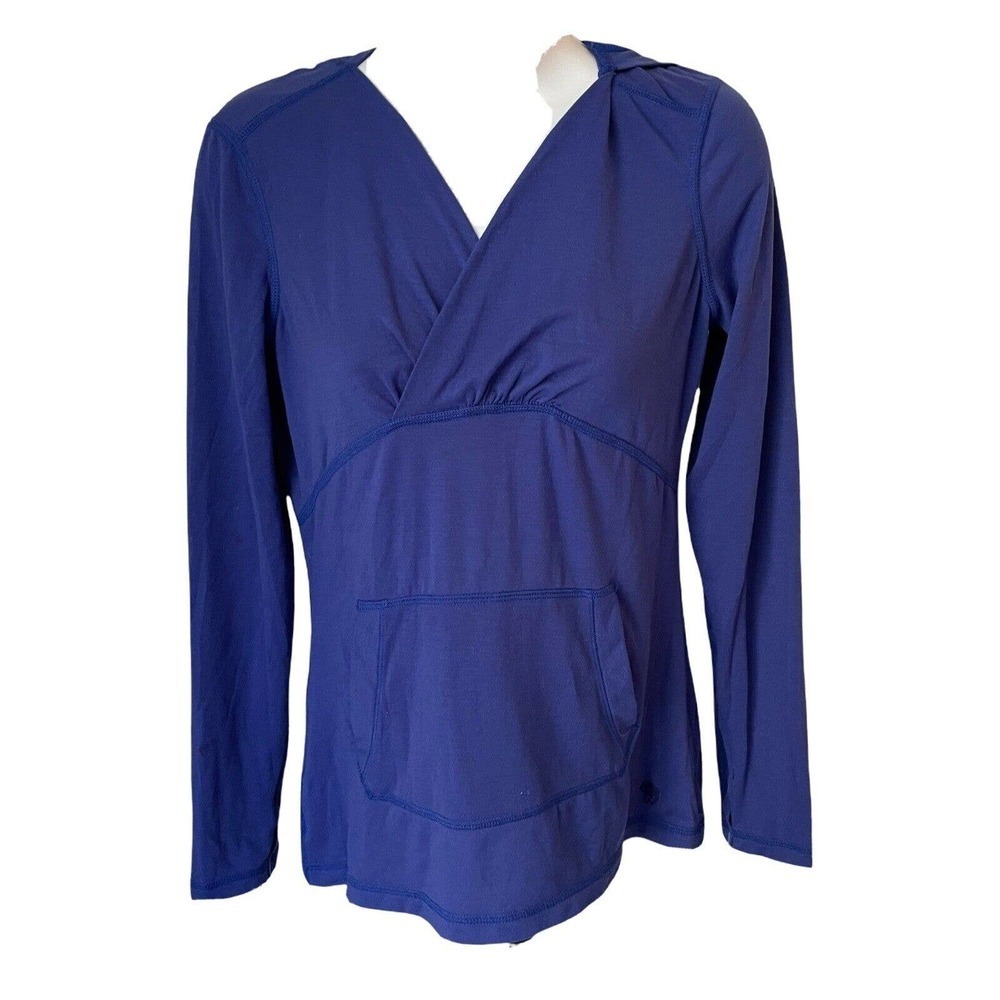 Mountain Hardwear Purple Pullover Hoodie S Stretch Pocket Surplice lightweight